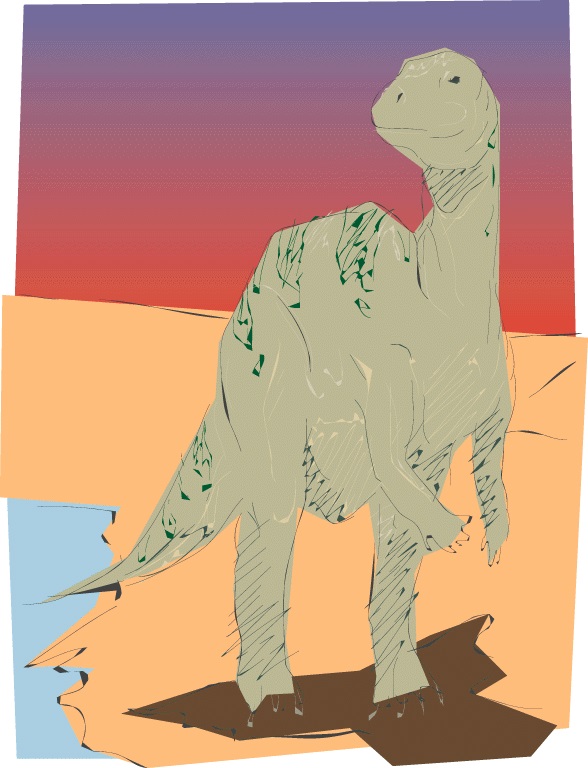 くらしき市民講座 いろいろな絵画技法を使って恐竜の絵を描こう