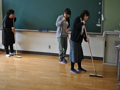 清掃指導研修の様子です。