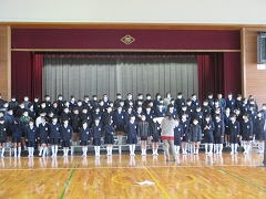 学芸会練習の様子（体育館）です。