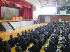 ３学期始業式の様子です。