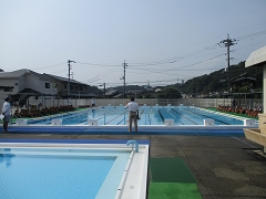 校内水泳記録会の様子です。