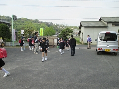 あいさつ運動の様子です。