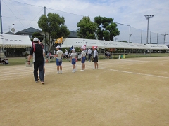 運動会係準備の様子です