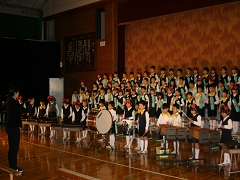 学芸会予行の様子です。