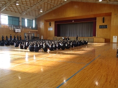 ２学期終業式の様子です。