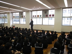 琴浦中学校オープンスクールの様子です。