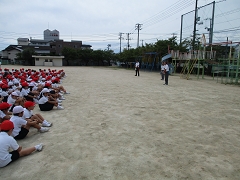 避難訓練の様子です。