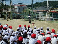 避難訓練の様子です。