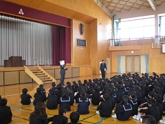 離任式の様子です。