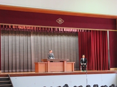 離任式の様子です。