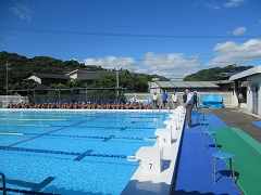 校内水泳記録会の様子です。