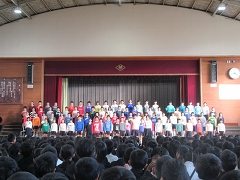11月音楽朝礼の様子です。