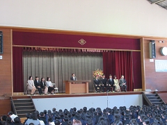 離任式の様子です。