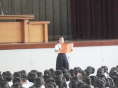 第１学期終業式の様子です。