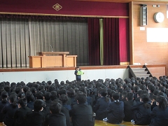 第２学期終業式の様子です。