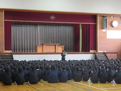 第３学期始業式の様子です。