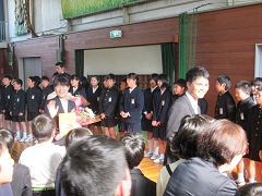 離任式の様子です。