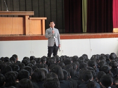 第２学期終業式の様子です。