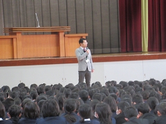 第３学期始業式の様子です。