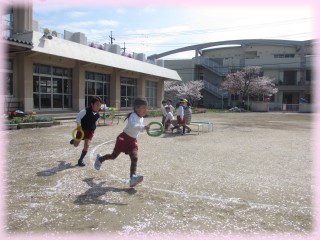 リレーをしています