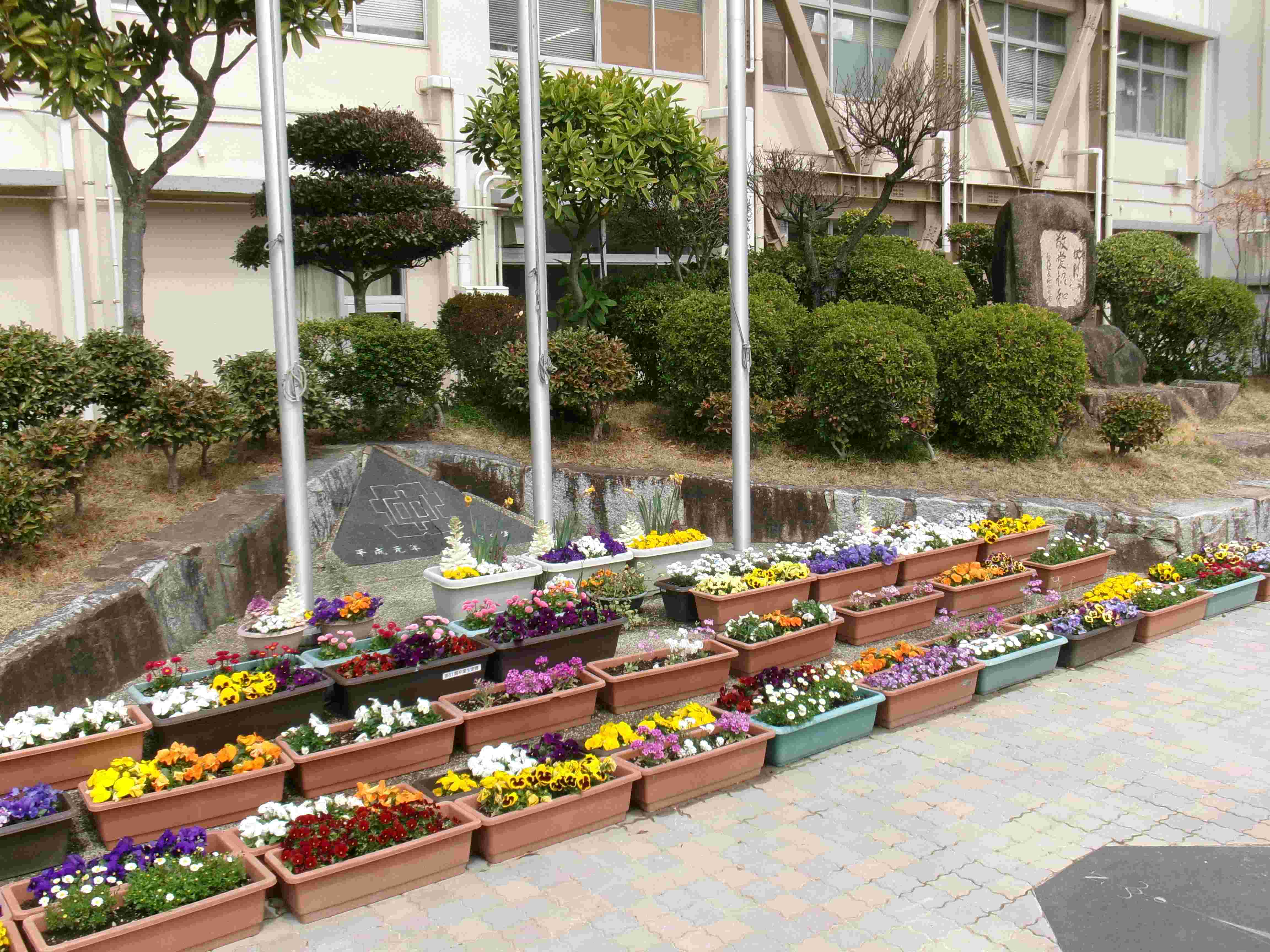 ４月１日の校庭の風景