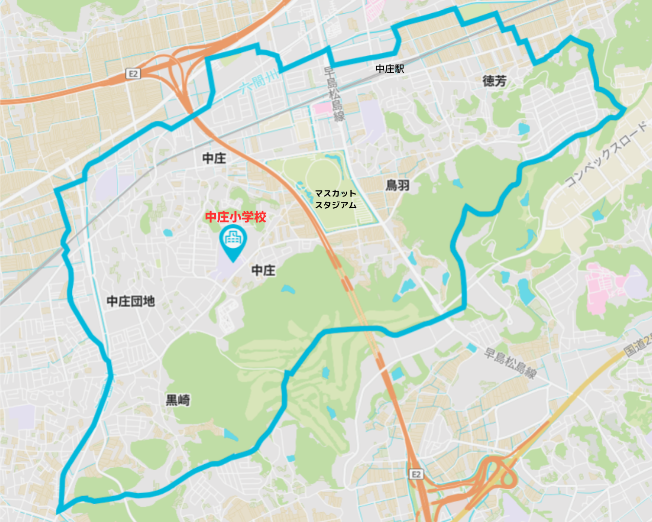 中庄小学区地図