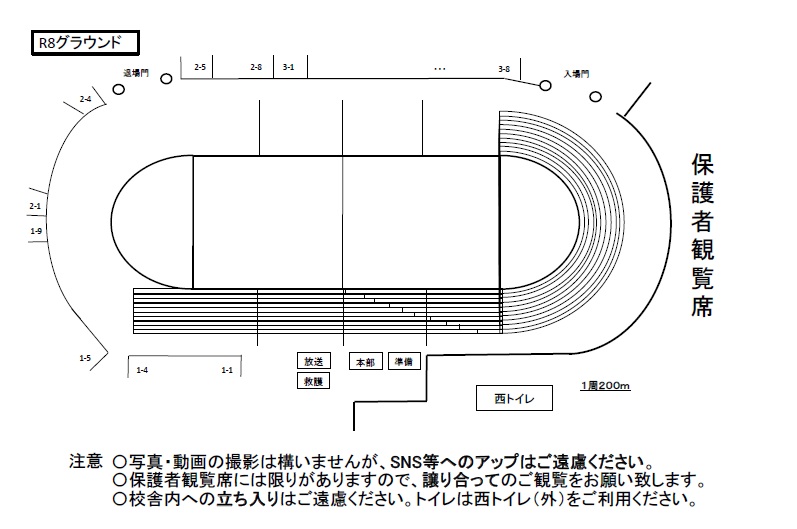 体育会　会場図