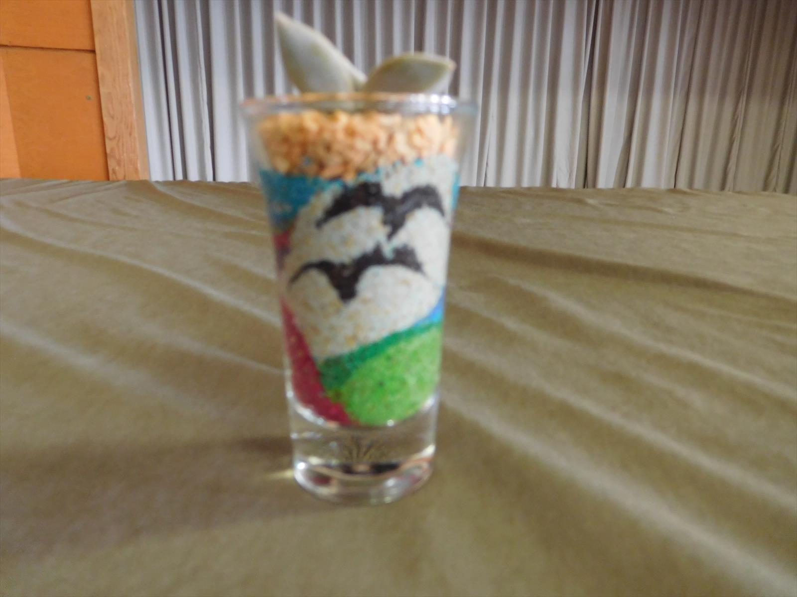 レインボーサンドアート作品