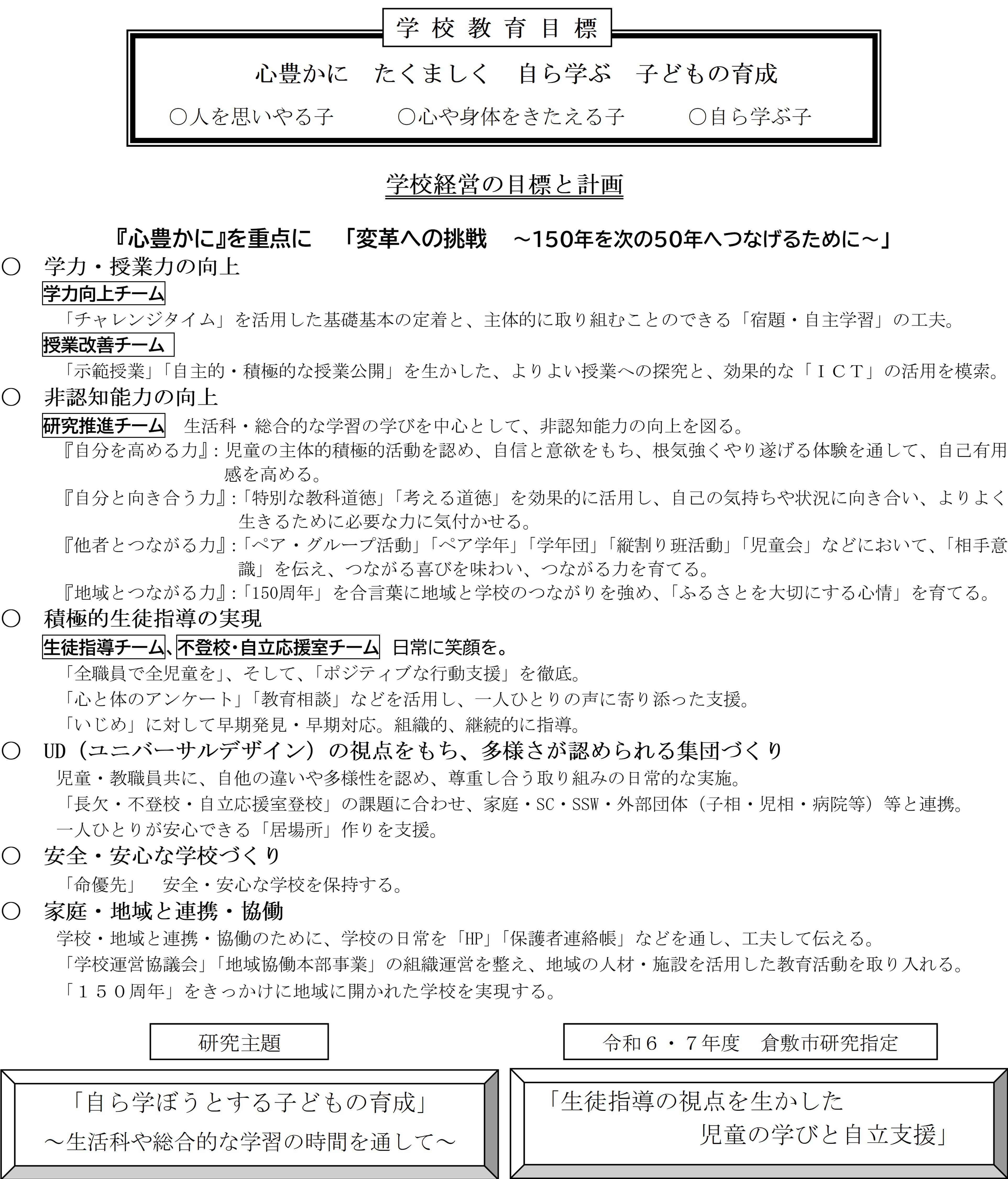 学校経営方針