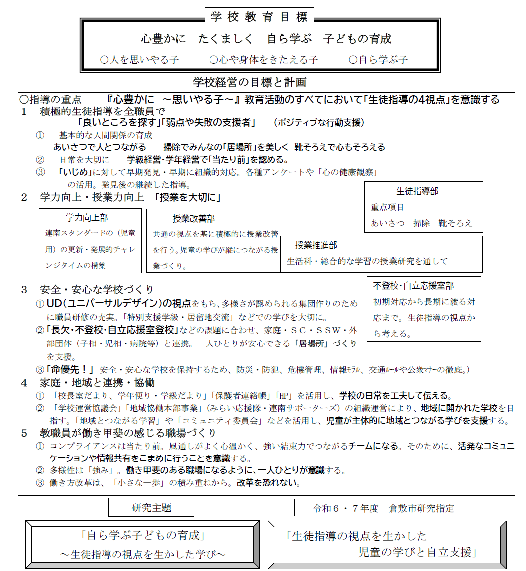 学校経営方針