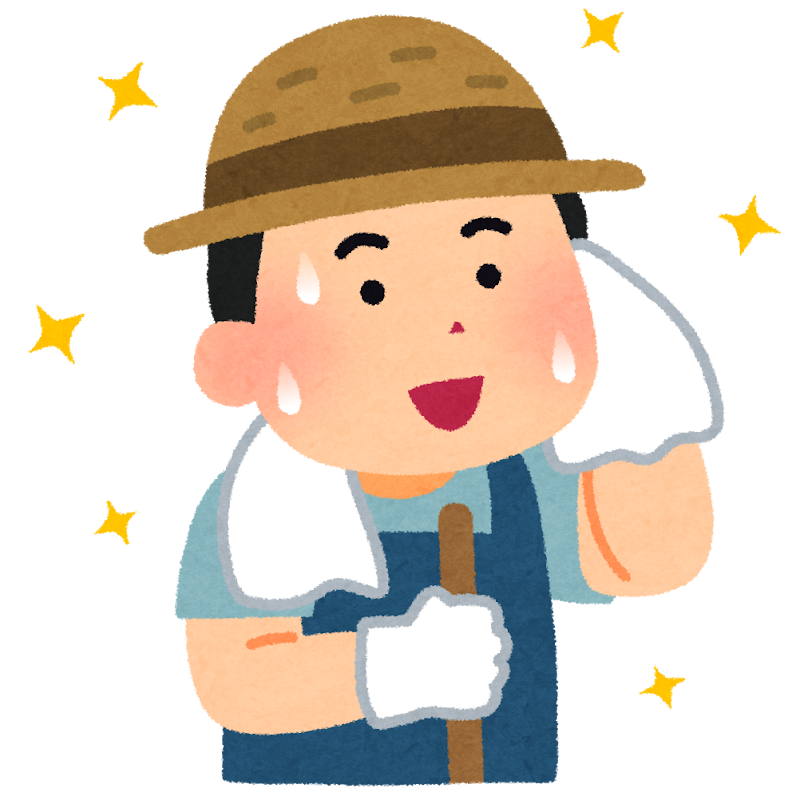 農業をする人のイラスト
